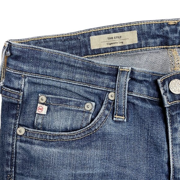 ADRIANO GOLDSCHMIED JEANS THE STILT CIGARETTE LEG ANKLE SKINNY WOMENS 26 BLUE - Picture 5 of 11